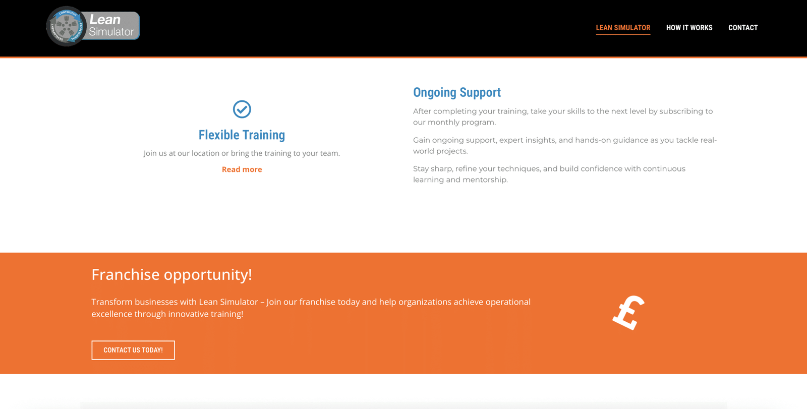Home page 2 - Lean Simulator